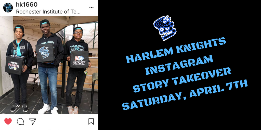 .<a href="/HK1660/">Harlem Knights 1660</a> is taking over our IG Story on Saturday, April 7th! Follow us on Instagram @nycfirstrobotics for a behind the scenes look at Day 2 of the NYC Regional. Stay Tuned, the final team will be announced at 12:00pm!
. . .
#firstnyc2018 #FIRSTPOWERUP #igtakeover #instastoryis