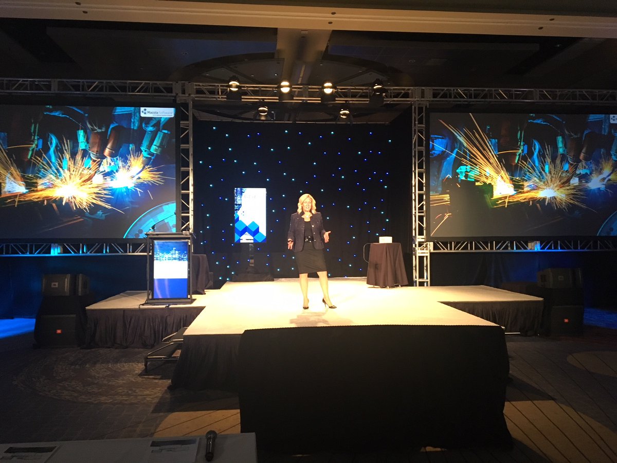 ESS_LLC's tweet photo. Allison Forseth's opening keynote @evole2018 was inspiring. It gave a vision of not only #Manufacturing and #distribution but also where @MacolaSoftware is going with innovation. #ESS_LLC #WorkWithAWinner https://t.co/5YagJGEA0W