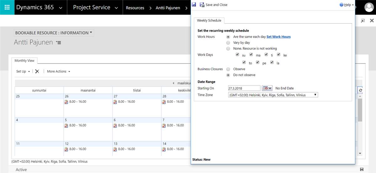 365TalentPortal's tweet image. Dynamics 365 Project Service Automation: Country specific Business Closures buff.ly/2q3FUYI #MsDyn365 #Dynamics365 #ProjectServiceAutomation