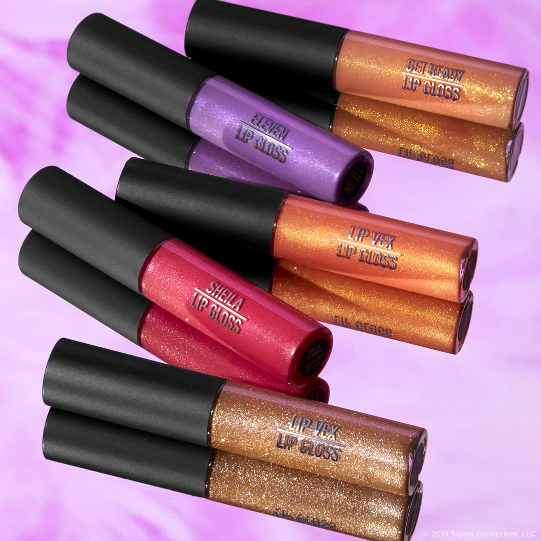 SigmaBeauty's tweet photo. Smooth, creamy high-shine lip gloss in shades we know you'll love to wear alone or layer over lip color. Get your shine on this festival season. 💋 Shop Lip Vex: https://t.co/aE6zxq4ICn
#SigmaBeauty #SigmaFest https://t.co/w7qTwpIxpv