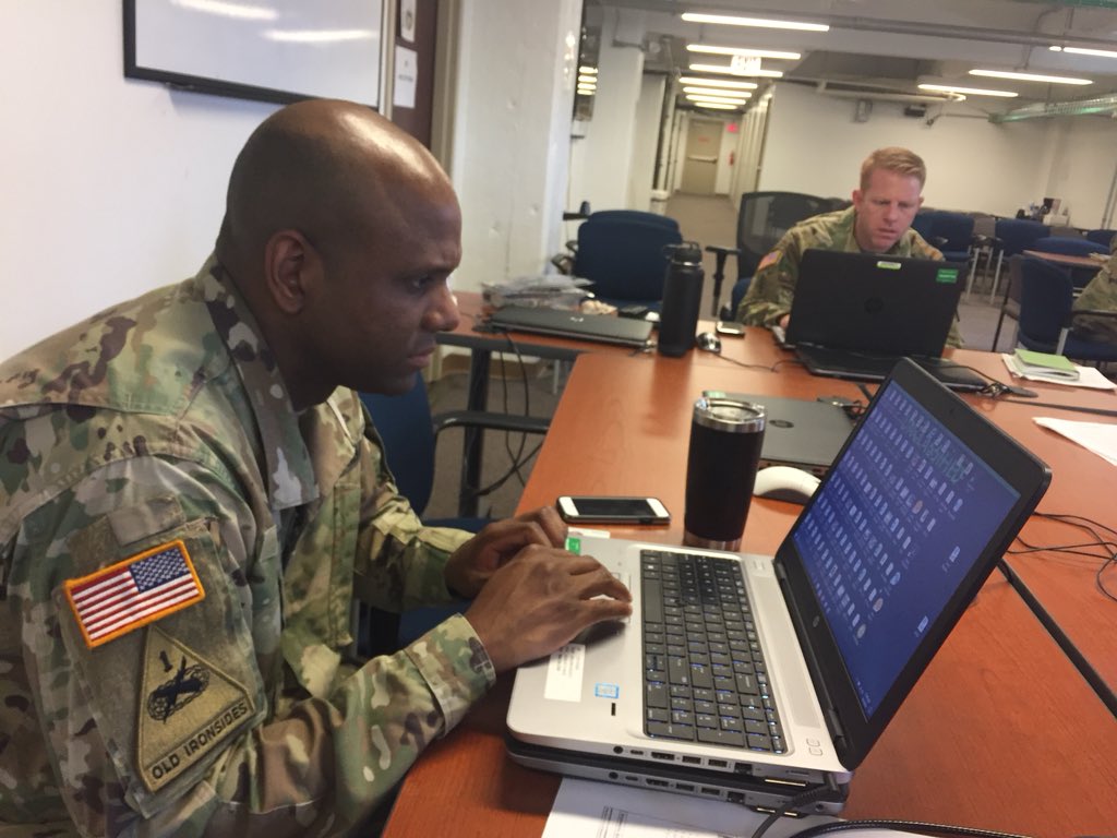 OCSJX's tweet photo. Day 2 of OCSJX-18 Phase II finds members of the 900th Contracting Battalion refining contracting products for the exercise April 4 at Fort Bragg, North Carolina. The 900th CBN is commanded by Lt. Col. Jason Miles. #OCSJX https://t.co/eSIVcj0Hoe
