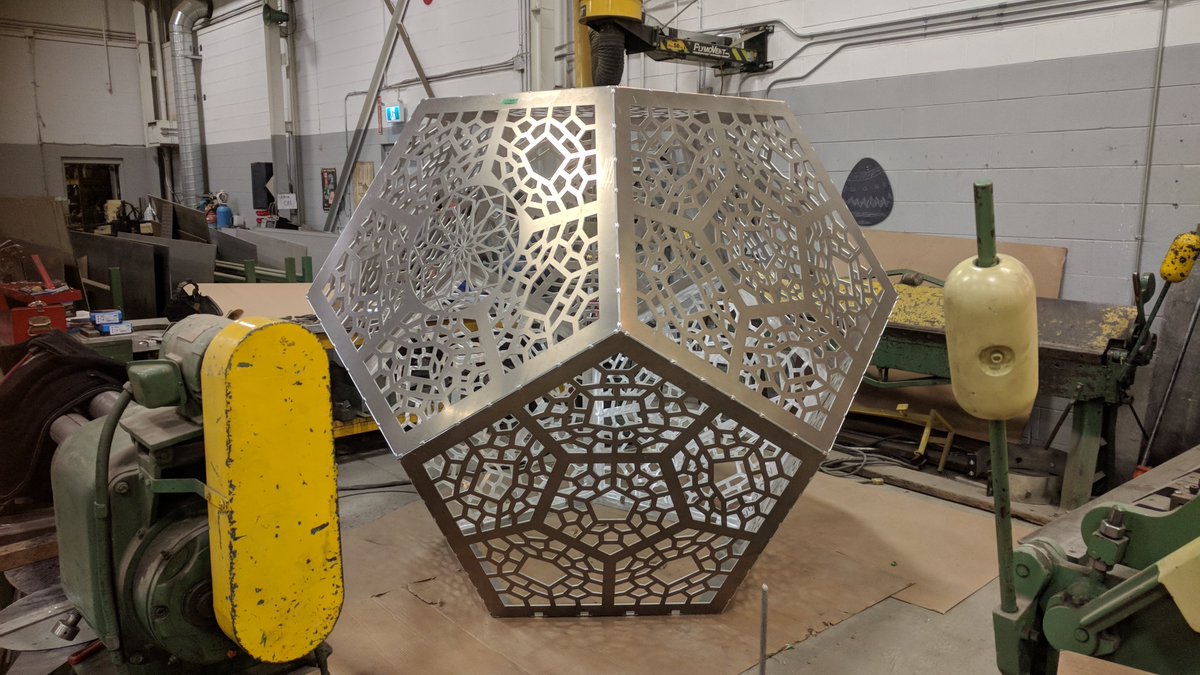 UofW_EPICentre's tweet photo. A little sneak peak at the gorgeous sculpture created by EPIC Makers' Base Lead Nicolas De Cosson, that will light up the riverfront this summer! #WindsorOntario #YQG #EPICMakers https://t.co/lAISi0js9G