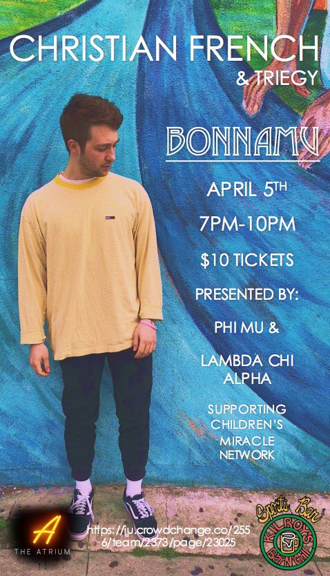 christianfrench's tweet photo. tomorrow at @kilroyssports ❤️ u can buy tickets at the door or through the link in my bio 🌞 https://t.co/A78fmWLm4y