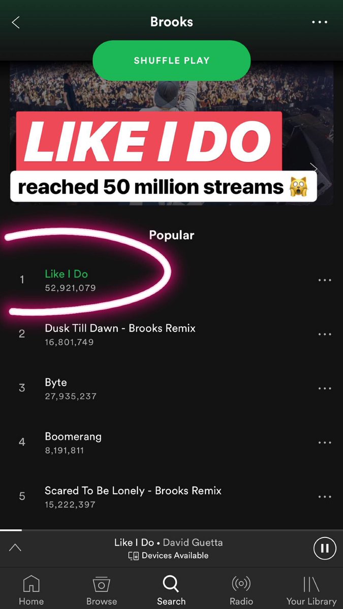 MusicByBrooks's tweet photo. LIKE I DO reached 50 million streams on @Spotify! 🙌 https://t.co/PaTkhtJX89