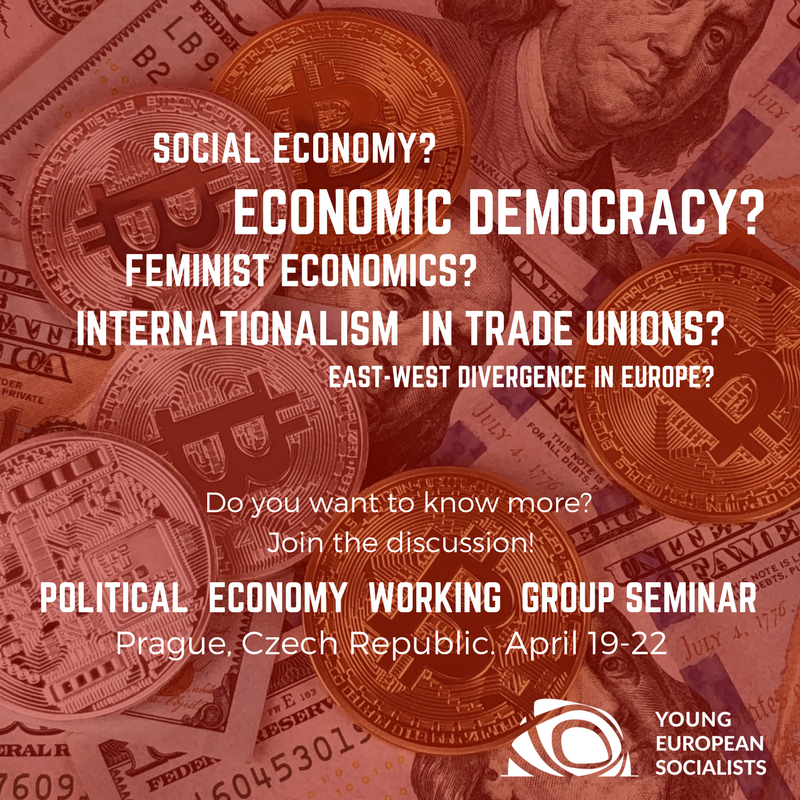 YESocialists's tweet photo. How to guarantee #materialsecurity, #equality, and #freedom, and a #genuine and sustainable #economicdemocracy in our societies?
Join our series of the Political Economy Working Group Seminars in #Prague on April 19-22! โ๏ธโ๏ธ https://t.co/wQvMhJiEcY