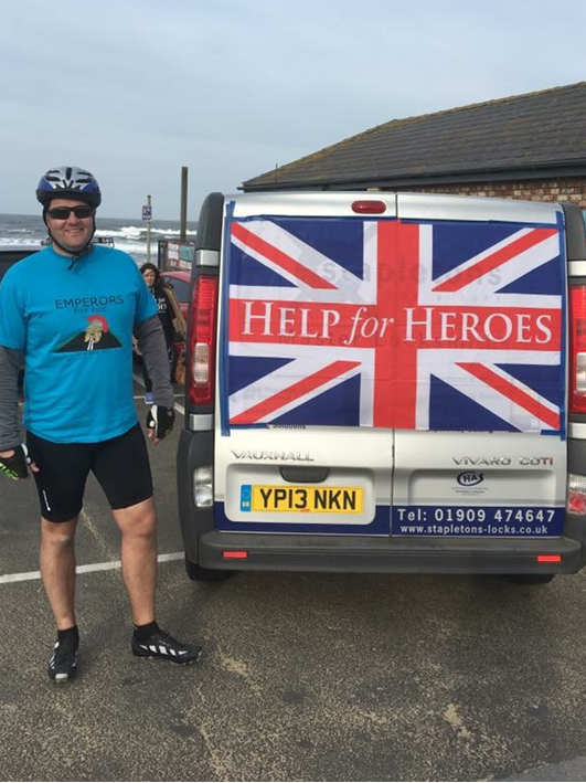 HelpforHeroes's tweet photo. Our amazing supporter, Dave, is #TheForceForGood. He raised £2,000 by taking part in a 100 mile sponsored bike ride, helping to pay for a spinning bike and two recumbent bikes for our Veterans @PhoenixHouseRC. Thank you so much, Dave! 👏 https://t.co/D7njHaFA0i