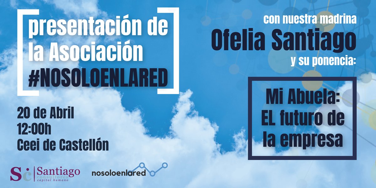 NoSoloEnLaRed's tweet image. ¿Aun no te has reservado el 20 de abril en tu agenda? Apúntate ya, las entradas son limitadas.
eventbrite.es/e/entradas-pre…