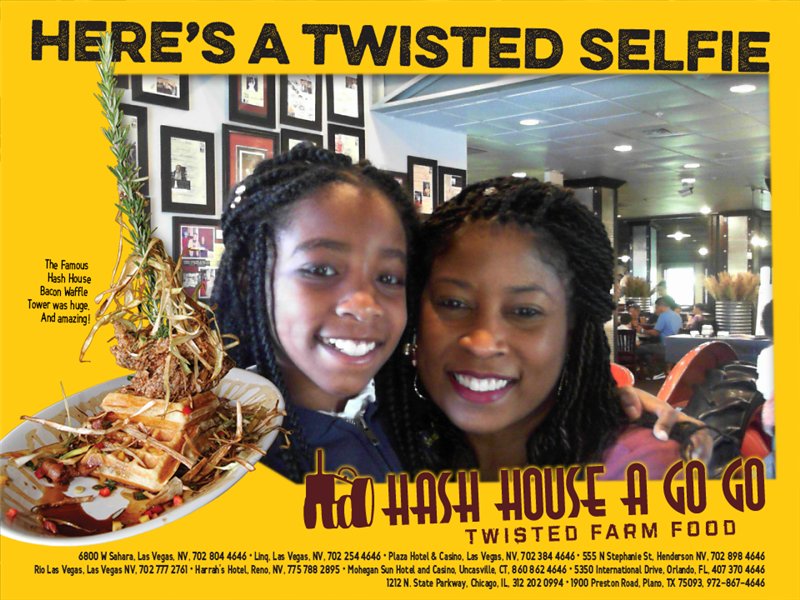yummm we are going to have some yummy hashhouse a go go food
<a href="/HashHouseAGoGo/">Hash House a Go Go</a> #HashHouseAGoGo #TwistedFarmFood