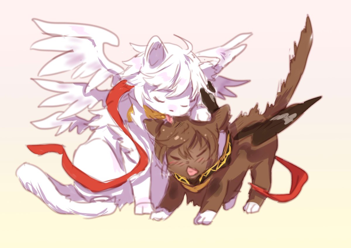 Rina No Twitter サンルシ拟猫 日常帮口嫌体正直的芬喵喵舔毛毛的菲喵芬喵 除了菲喵基本不给任何喵碰菲喵 不排斥其他喵 也愿意被摸摸 不过被摸摸的时候中间大概率跳出芬喵