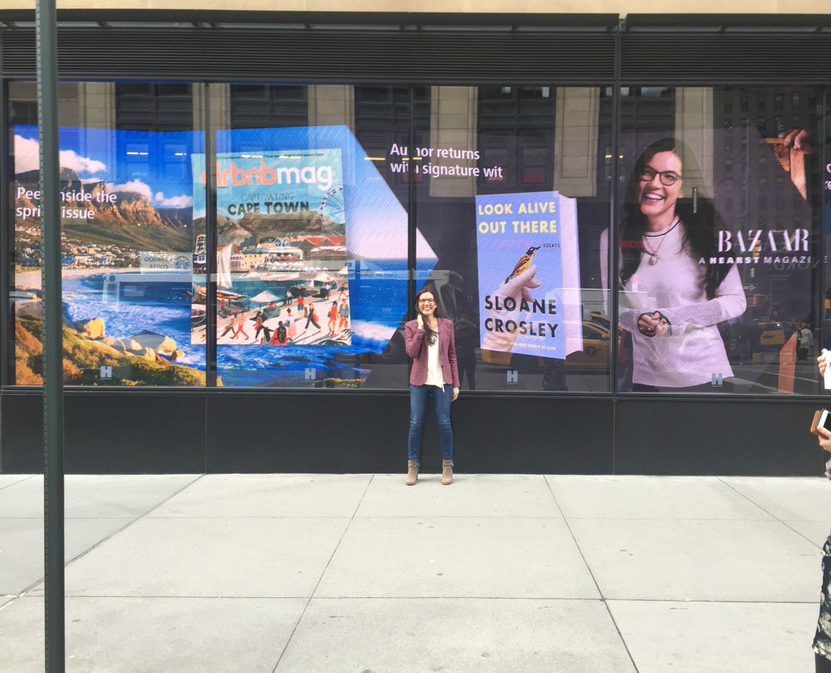 Look who stopped by #HearstLive: It's <a href="/askanyone/">Sloane Crosley</a>, author of <a href="/airbnbmag/">airbnbmag</a>'s spring cover feature bit.ly/2Ek5PR0 whose new essay collection 'Look Alive Out There' is featured in <a href="/harpersbazaarus/">Harper’s BAZAAR</a> bit.ly/2GmvHxs <a href="/mcdbooks/">MCD⨯FSG</a> <a href="/fsgbooks/">Farrar,Straus&Giroux</a>