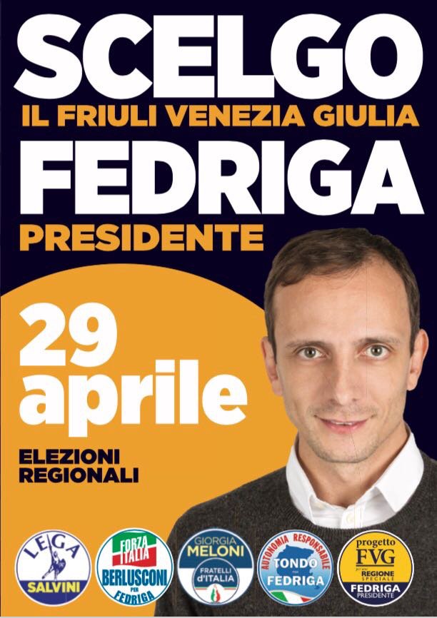 MicheleDiGiusto's tweet photo. Migliorare la nostra Regione? Ora si puó con @M_Fedriga candidato Presidente e @MicheleDiGiusto candidato Consigliere https://t.co/puCnUitc58
