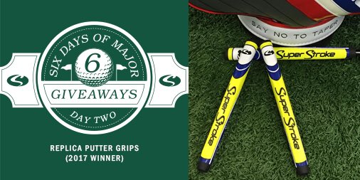 🚨Major Giveaway Alert🚨 We are celebrating the best week in golf with Six Days of Major Giveaways!
Day 2: Enter for your chance to win a replica of the 2017 winning Putter Grip! #6DayGiveaway
To Enter:
1 Follow Us
2 Retweet this post