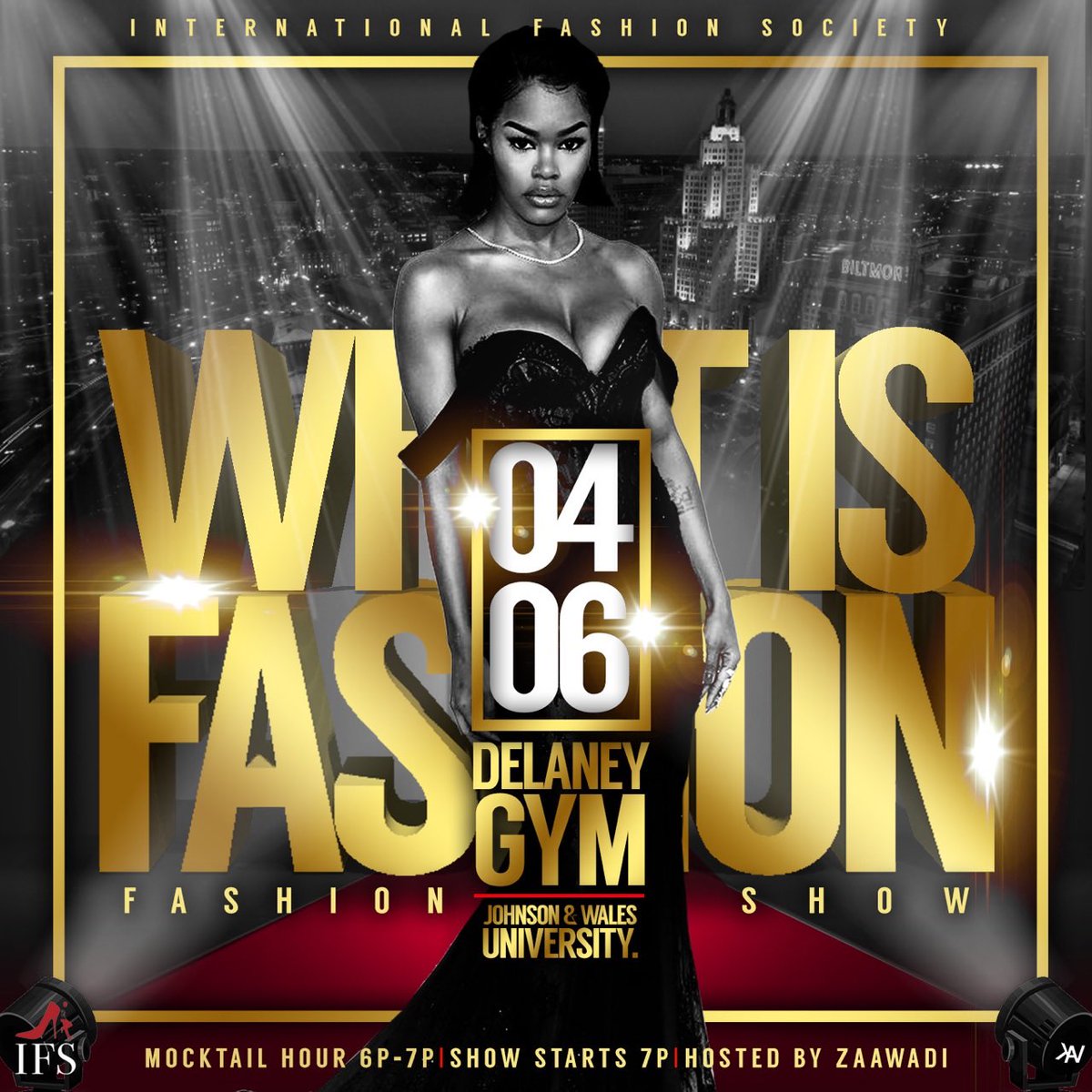 JWUIFS's tweet photo. ✨✨What Is Fashion ✨✨
‼️‼️ 2 DAYS AWAY‼️‼️
Online ticket sales end tomorrow and there are only a few left. 
#whatisfashion #wearefashion #jwuifs #jwu #jwufashion #jwuprovidence #0406 https://t.co/oql9SUd7Wn