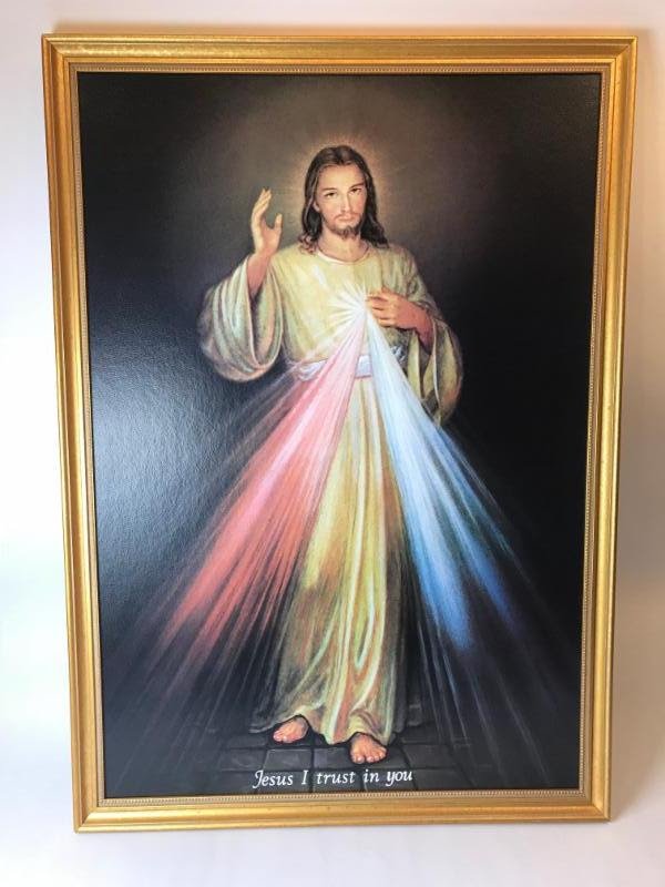 DiCarloRSC's tweet photo. #DivineMercySunday celebrations take place the weekend of April 7/8 2018. Our remaining inventory of the #venerated image of Divine Mercy is currently on #sale until April 7 2018, including larger framed pictures at 28 x 40 inches, Contact DiCarlo for further details.. https://t.co/R1oTnPfmJ2