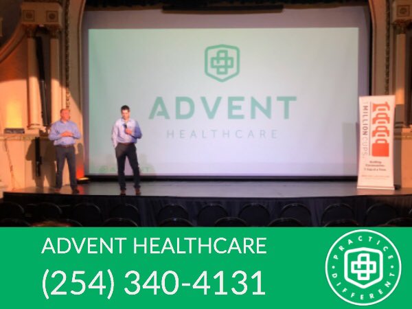advent_hcare's tweet photo. Clint Black, Advent CEO and Dr. Greg Newman, Advent Direct Primary Care Physician, enjoyed sharing about Advent at @1MillionCupsWTX this morning.  What questions do you have about Advent Direct Primary Care? https://t.co/tdKm9OeJJj