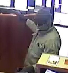 PuebloCountySO's tweet photo. Need help identifying suspect in armed robbery of TBK Bank, 94 S. Tiffany, Pueblo West today. Suspect wore a dark jacket, gloves, dark ski mask/scarf on face &amp; sunglasses. He left in green GMC Envoy, south on Tiffany. Info, call PCSO @ 583-6250 or Crime Stoppers at 542-STOP. https://t.co/WAhxGPvNUL
