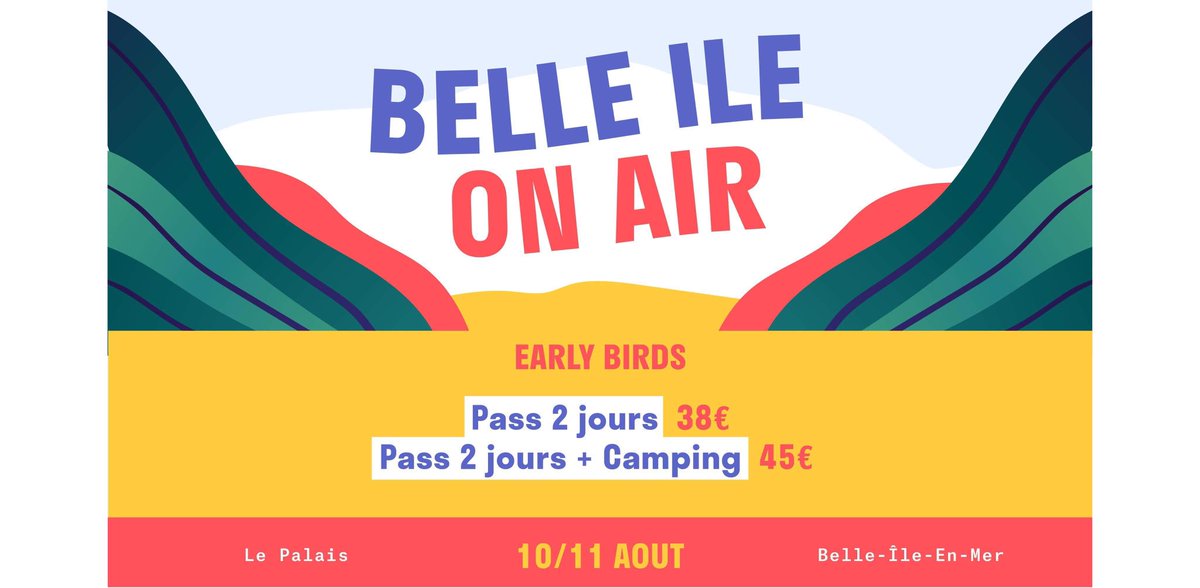 BELLEILEONAIR's tweet photo. Mise en vente des early birds sur https://t.co/nLVWnjSFx2, dépêchez-vous! #BIOA11 https://t.co/1uohtIfuXh