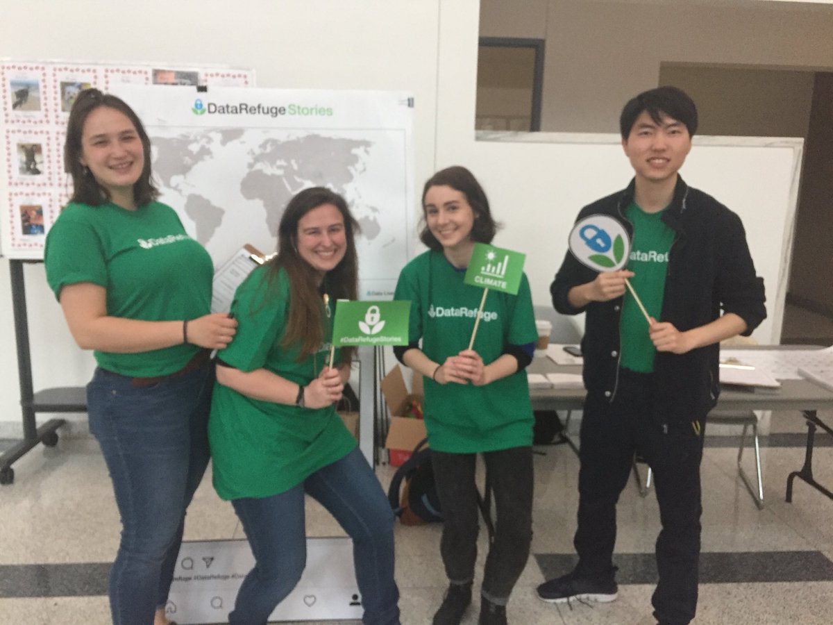 DataRefuge's tweet image. Meet Emma @welkjoerger @sustaintheconvo and SeungHyun at our @AnnenbergPenn Stories Hub! #datarefuge #datastories #pennteachin