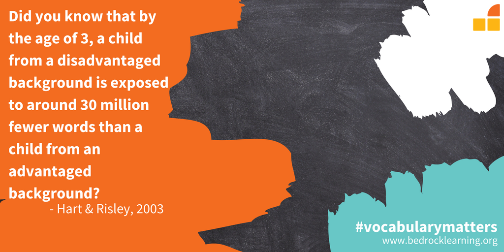 Did you know that by the age of 3, a child from a disadvantaged background is exposed to around 30 million fewer words than a child from an advantaged background? #wordgap #vocabularymatters hubs.ly/H0bsxHG0 <a href="/team_english1/">Team English</a>
