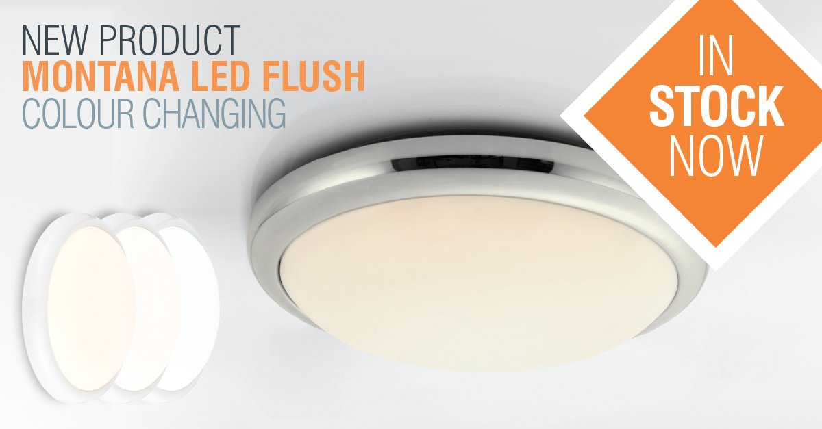 saxbylighting's tweet image. Meet our Montana: one fitting, three colours, all at the flick of a switch ow.ly/WqI630j1Av2 #flushlight #colourchanging #LED