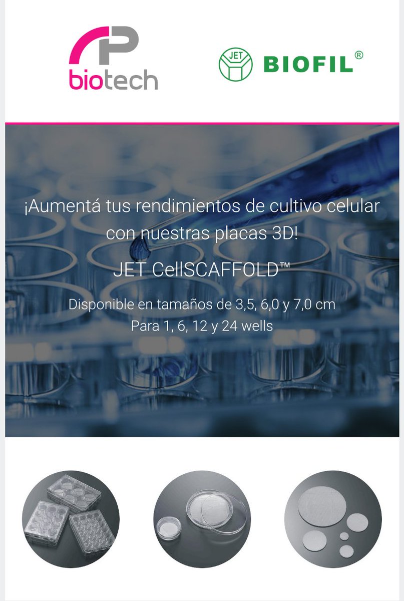apbiotech's tweet photo. ¡Aumentá tus rendimientos de cultivo celular con nuestras placas 3D! https://t.co/bqv7fxdgqf