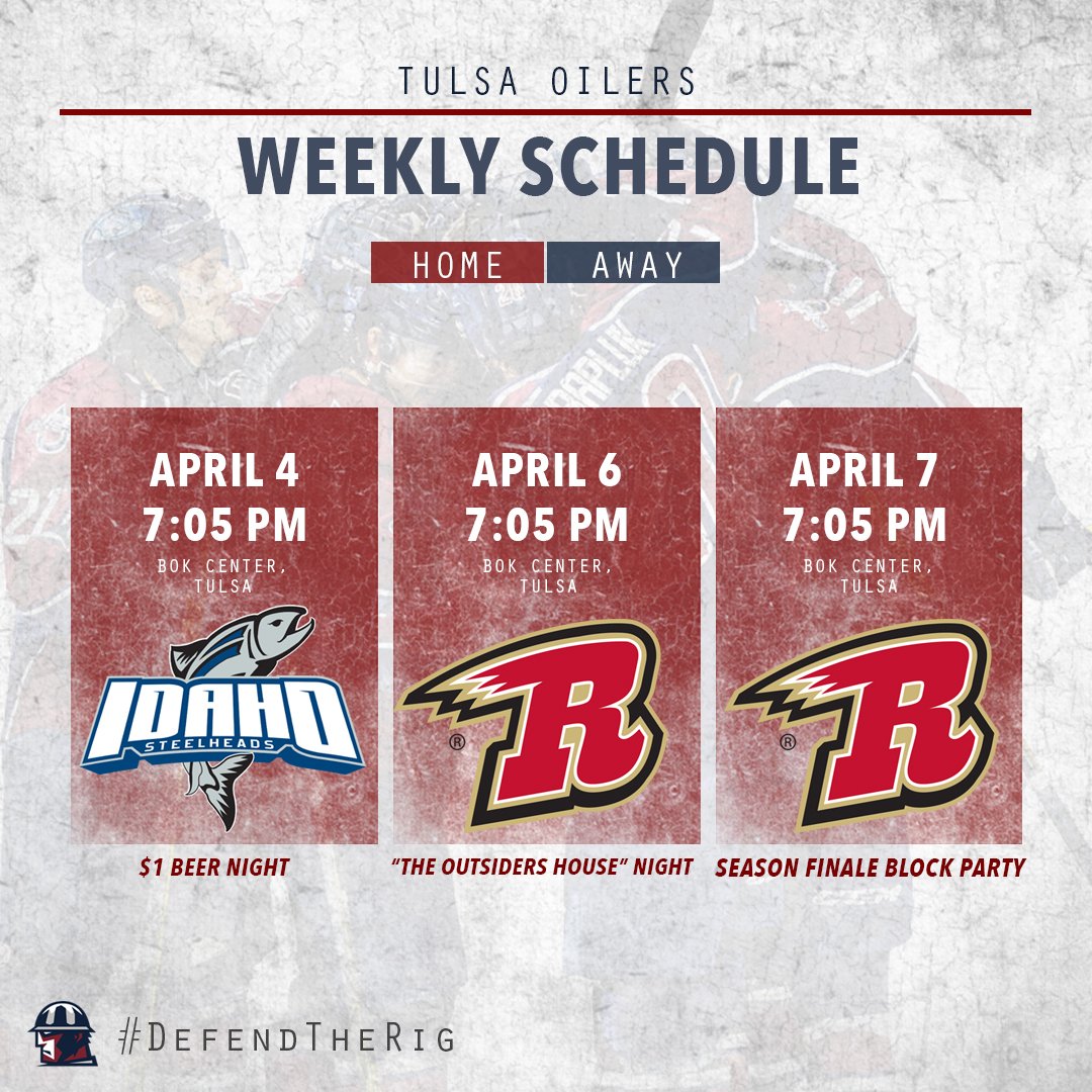 tulsa_oilers's tweet photo. The final three. It all comes down to this!
#DefendTheRig #OilRun https://t.co/YZbZXnct3H