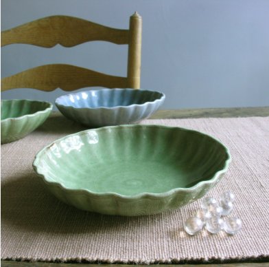 HouseDirectory's tweet photo. Green scalloped dish by James Burnett from a wonderful range of #homeware and studio #ceramics @Tinsmiths1 https://t.co/dChbZhc3qj