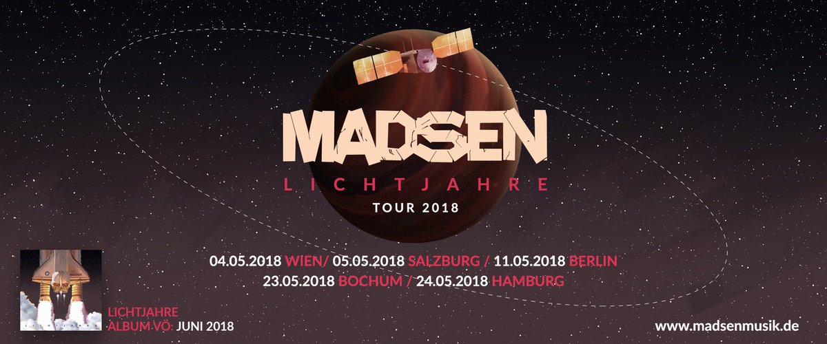 britishrock's tweet photo. MADSEN kommen! Wien, Salzburg, Berlin https://t.co/BrdUGOLySf #tourdaten #konzerte https://t.co/th9khjJK6e