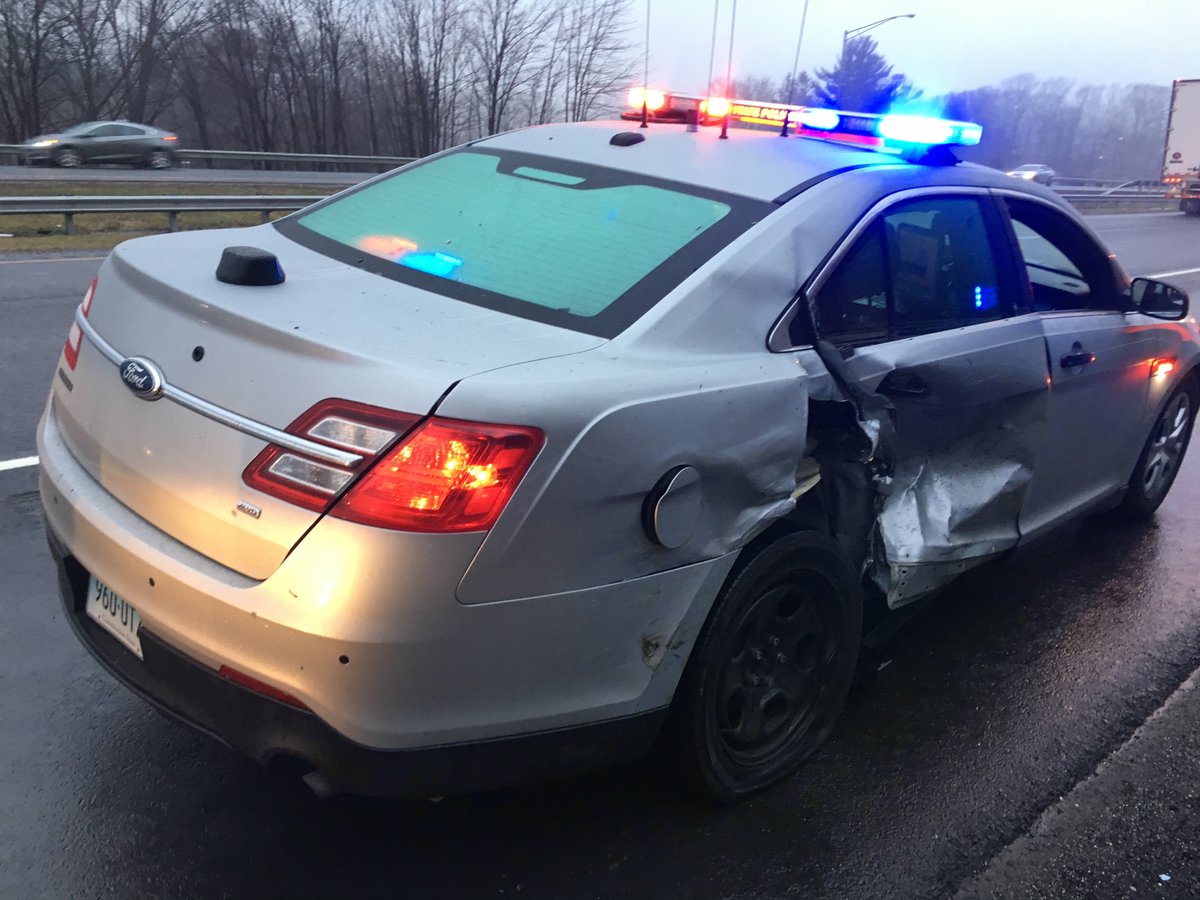 CSPTrafficUnit's tweet image. This occurred during the morning commute in Waterbury.  Please remember to be alert to all traffic hazards, reduce your speed in traffic and inclement weather, maintain a safe following distance and never be distracted. Thankfully, only minor injuries!
