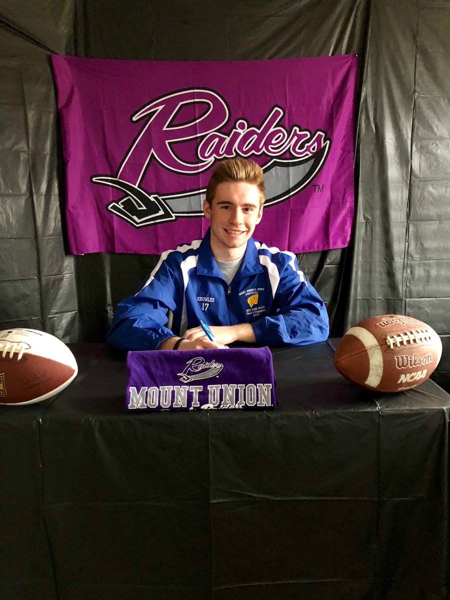 _Nick_Knowles's tweet photo. I am so thankful to announce my official commitment to The University of Mount Union where I will be playing football with my brother @vinnyd66 for the next four years. Thank you to all who helped me get this far #RaiderNation https://t.co/ycGN7Tu4kL