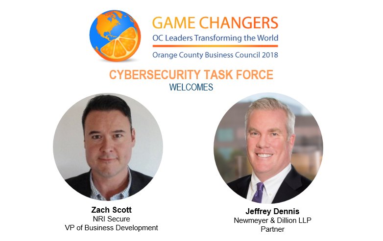 NandDLaw's tweet photo. ICYMI: @jeffdennis_jd joined Zach Scott of @NRIsecureUS at this morning’s @OC_Biz_Council #cybersecurity Task Force meeting! N&amp;D’s Managing Partner offered steps that senior execs should take to adequately protect their assets &amp; their business.  #infosec #cyberinsurance https://t.co/8UeqJF01IA