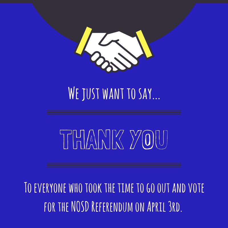 Thank you to our community for their outstanding support for our District's Referendum with 64% of voters choosing yes! #ozaukeewarriors <a href="/KucharskiLynn/">Lynn Kucharski</a> <a href="/schwartzdesk/">Charlie Schwartz</a> <a href="/Tom_Dorgan/">Tom Dorgan</a>
