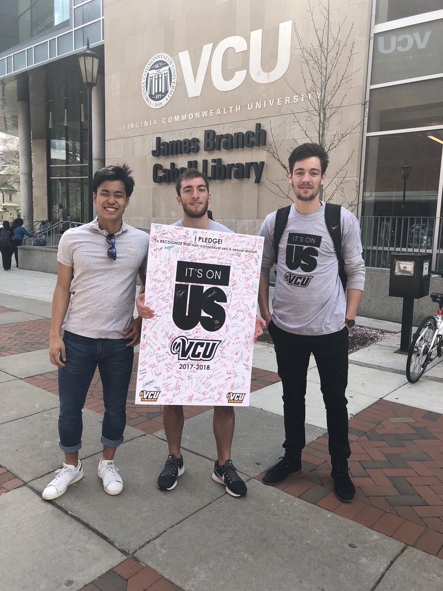 VCU_SASS's tweet image. Thank you to everyone who came out to he compass today and signed the pledge to help stop sexual assault #ItsOnUs