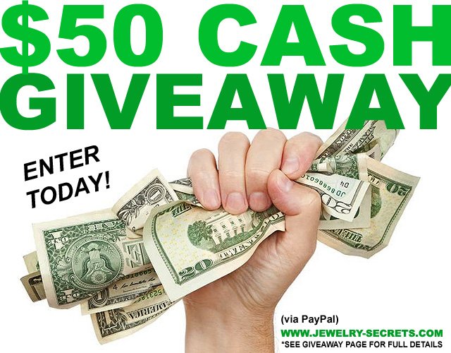 JewelrySecrets's tweet image. ► ► 😊 Enter to #Win #Jewelry #Giveaway #Contest $50 CASH CASH #CASH! Good Luck! 💵 💰► ► bit.ly/1Qut0ed