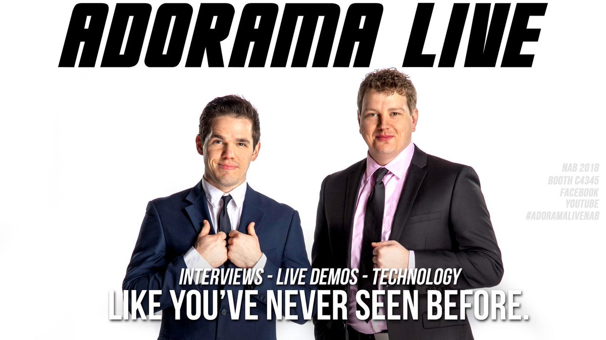 adorama's tweet photo. Interviews, Live Demos, & Technology Like You've Never Seen Before! Join Us for #AdoramaLiveNAB, with live broadcasts by #FrameworkProductions, product giveaways, and demos! Booth C4345! 🎥 https://t.co/O72xFyHbtZ #NABShow @NABShow https://t.co/8E2FjBE08O