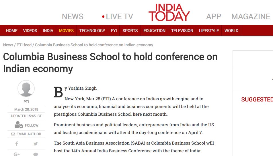 CBSIBC's tweet photo. Here's a Public Reaffirmation of where you should be on April 7th!! Lock your Calendars People, @Columbia University's Indian Community is explaining how India will Unlock its Growth Engines as we progress into the 21st Century!!
@IndiaToday @IndianEmbassyUS @IndiainNewYork https://t.co/DRVK4vU1HI