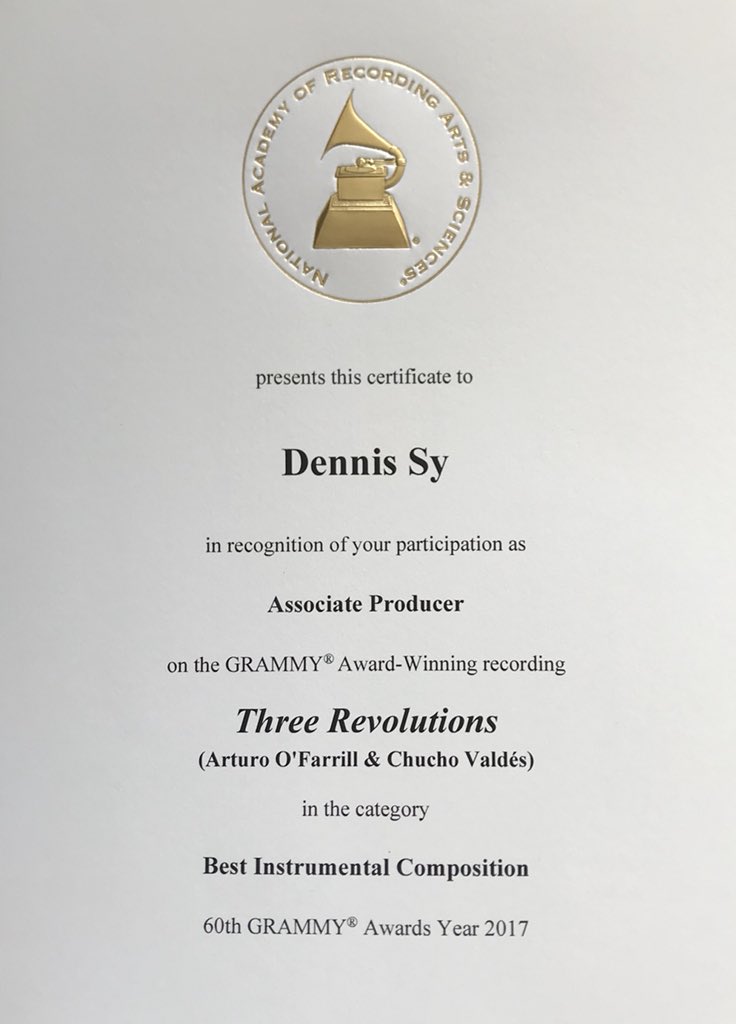 dsymusic's tweet photo. Thank you @RecordingAcad for this very humbling recognition 🙏🏻 Truly grateful to be a part of this wonderful album #Familia #grammys #bestinstrumentalcomposition #thankful #dsymusic #pinoy https://t.co/3deLvgSlQk