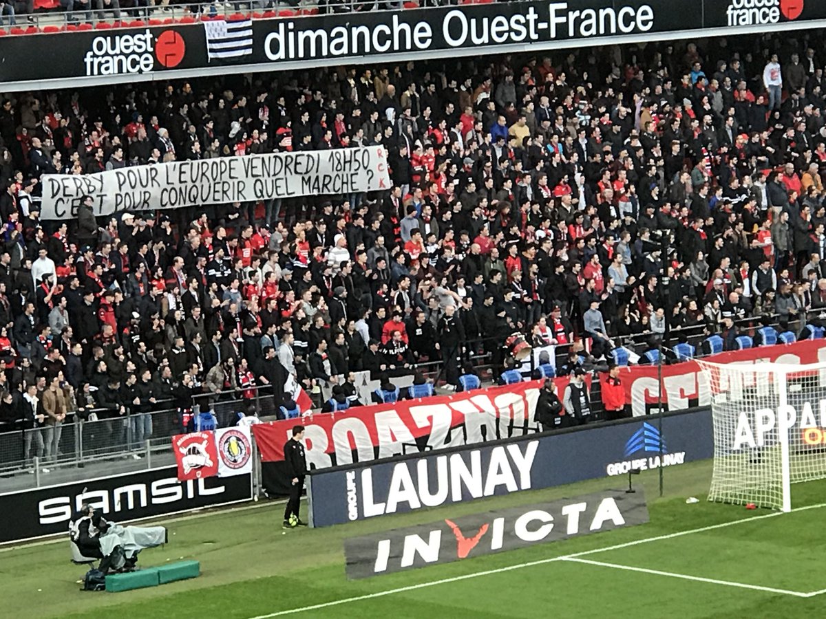 Grosse colère justifiée et légitime du <a href="/RCK1991/">Roazhon Celtic Kop</a> pour les horaires aberrants de la <a href="/Ligue1Conforama/">Ligue 1 Uber Eats</a> !!! Soyez raisonnables et mettez un vrai horaire de derby pour <a href="/FCNantes/">FC Nantes</a> <a href="/staderennais/">Stade Rennais F.C.</a> MERCI