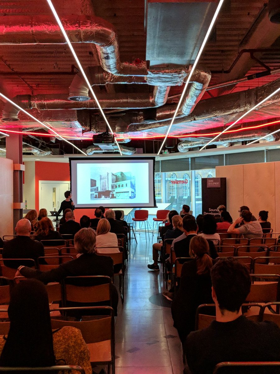 SoundDiplomacy's tweet photo. Auro from Village Underground discussing the new Hackney Arts Centre #sounddevelopmentlondon https://t.co/9u4RGfCu48