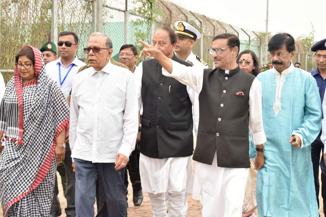 Hounarable President visiting Padma bridge construction 03.04.2018