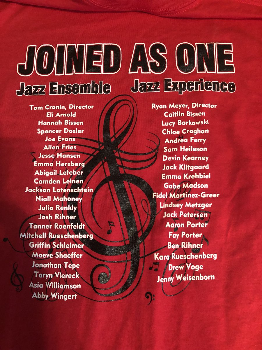 So proud of this group making history tomorrow. Two is better than one! #jazzensemble #jazzexperience #goodluck!