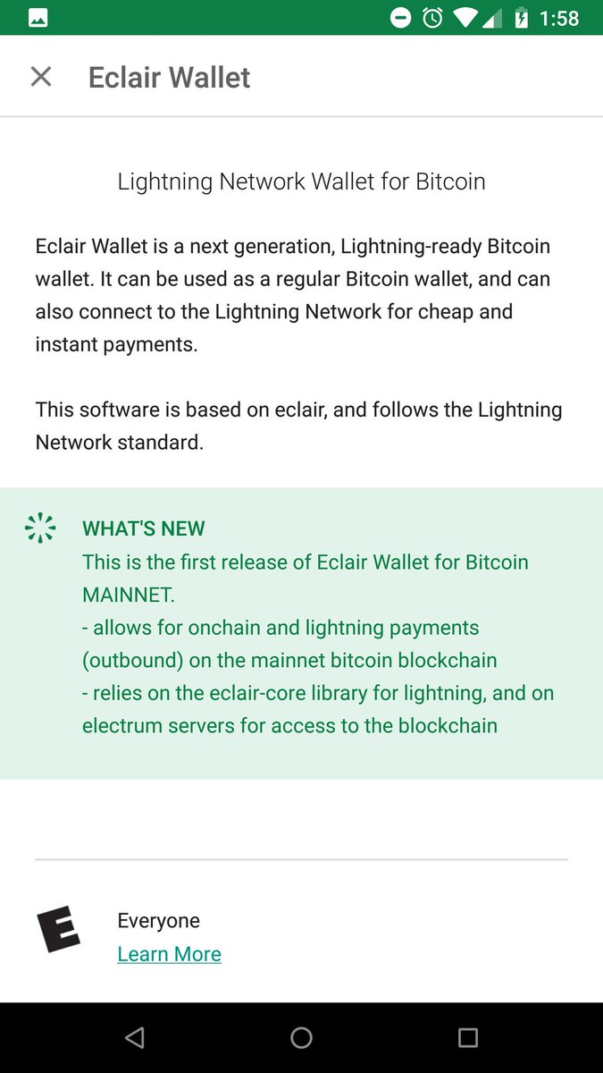 It's here! The first ever mobile lightning wallet is out on Android. Instant, free #bitcoin payments are here. ⚡🥂🎉 #LightningNetwork <a href="/acinq_co/">ACINQ</a>
