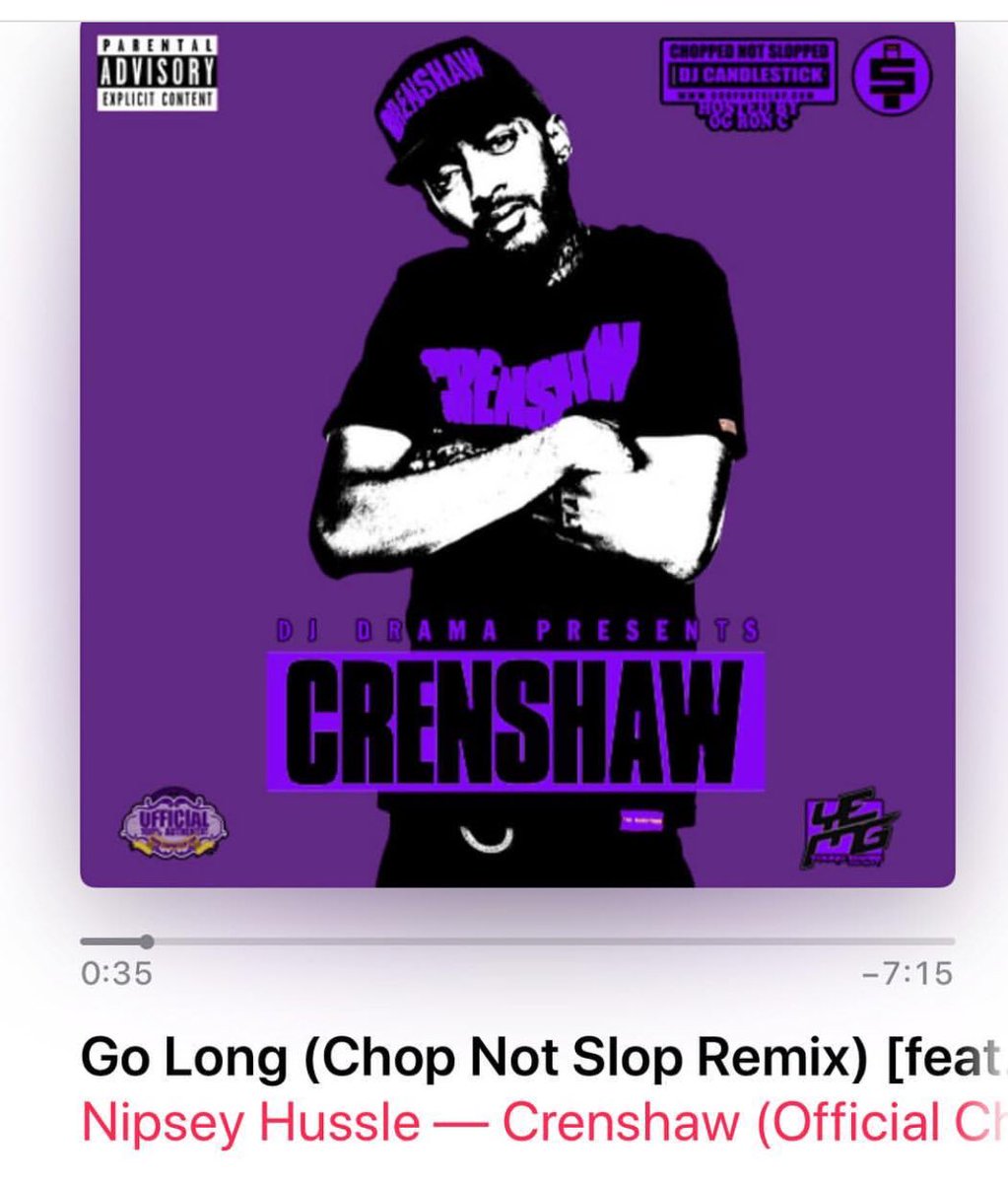 candlestickem's tweet photo. Dropping this tape again soon “Crenshaw” ChopNotSlop Remix #throwbackchops https://t.co/q4iurNOlU3