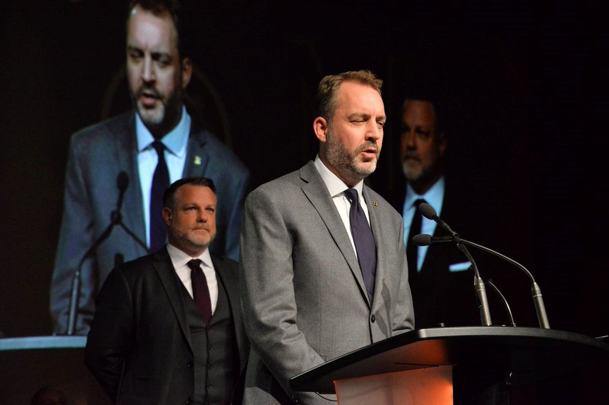 Impark's tweet photo. Congratulations to the Globe and Mail Centre for winning the Office Development Award at the 17th Annual #REXAwards! Impark was a proud sponsor of this year's award, with Michael Giles and Matt Williams on-hand to present the honors. https://t.co/WqtXTsKxJd