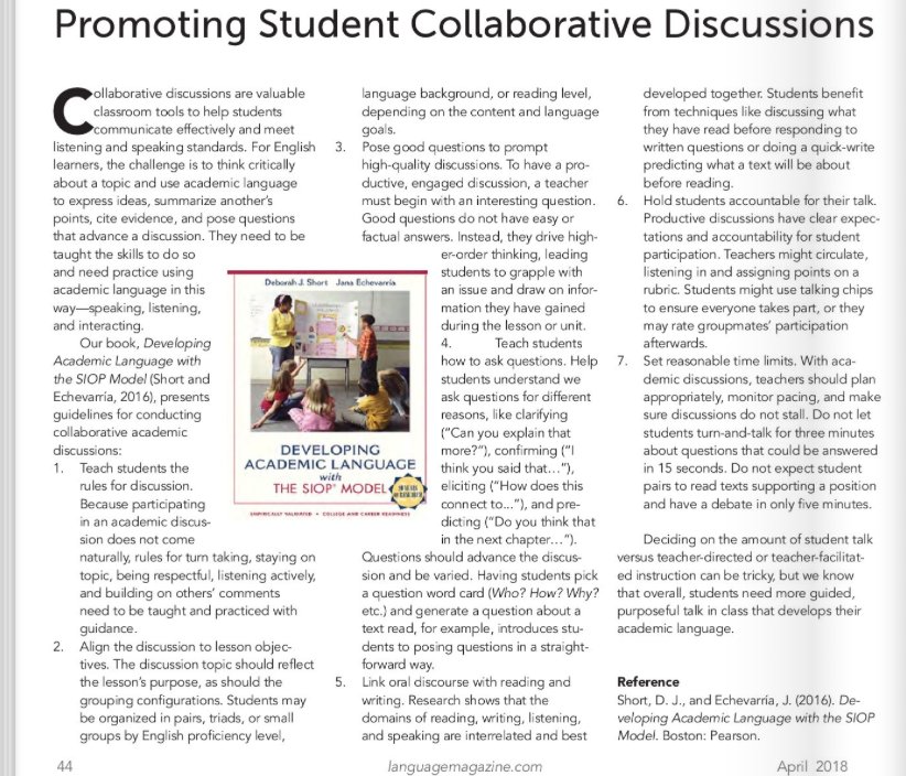 Jechev's tweet photo. Glad to be included in this month’s Language Magazine #ellchat https://t.co/imGqbOQwP3