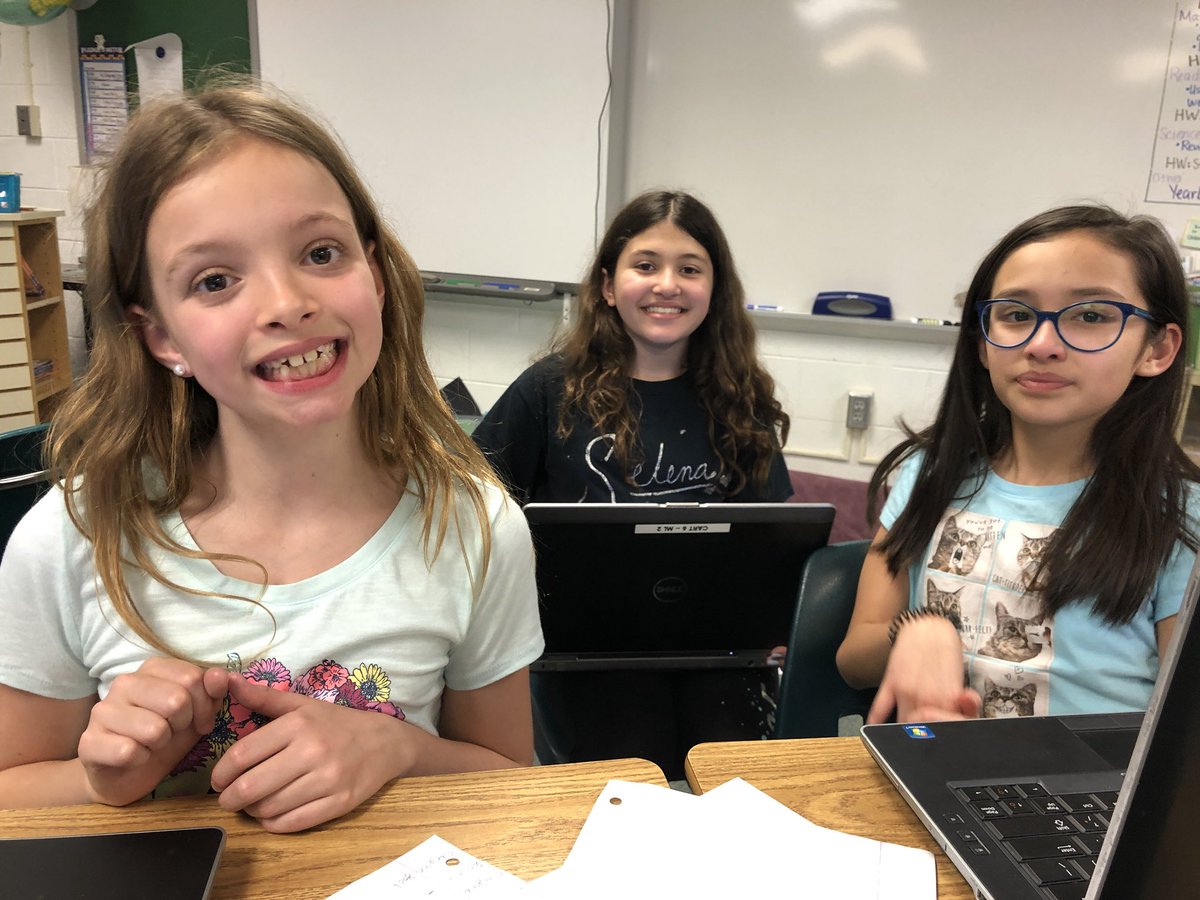 KingsGlenES's tweet photo. Collaborating on a script. Figuring out princess costumes. All adds up to a Cinderella story - Global Awareness Project play about literature from all over the world. #OurFCPS #KGcreates https://t.co/Pf7Ers7o29