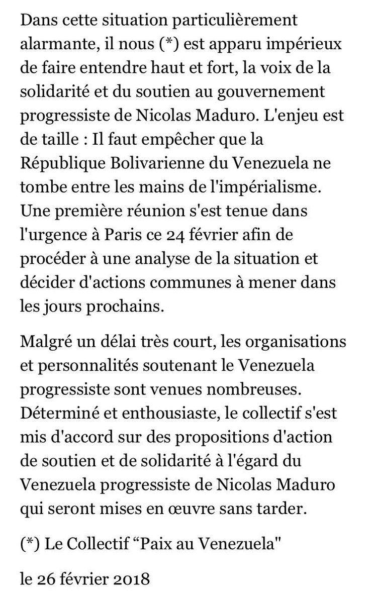 Collectif International Pour la Paix au Venezuela tweet media