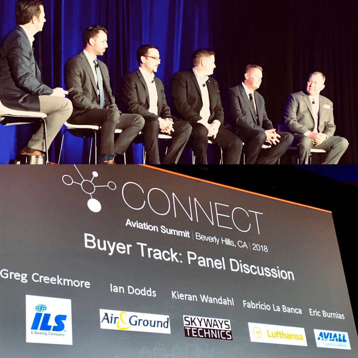 ILSmart's tweet photo. These guys are on ๐ฅ Naturals on stage and sharing incredible insight! #CONNECTsummit2018 #aviation #BuyerPanel https://t.co/QLgYOwJAGu