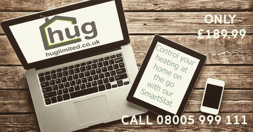 Take advantage of the fully fitted SmartStat by HUG! Only £189.99

Control your heating on the move!