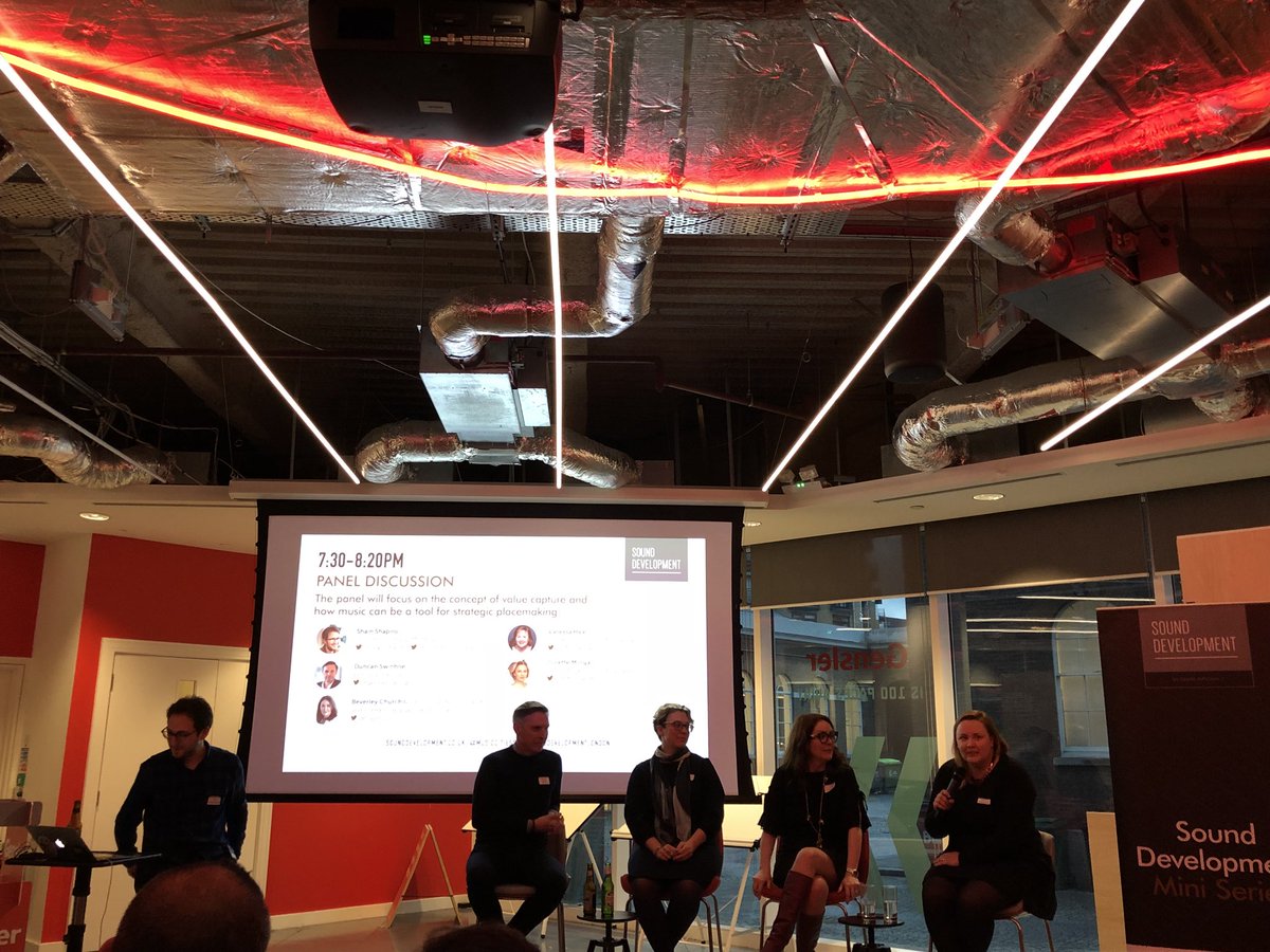 tiagotcorreia's tweet photo. Late but still able to catch the discussion about #valuecapture and how #music can be used as a tool for #placemaking! #SoundDevelopmentLondon https://t.co/Py57oVHHXZ